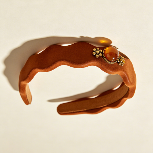 Caramel Wavy Vintage Amber Headband