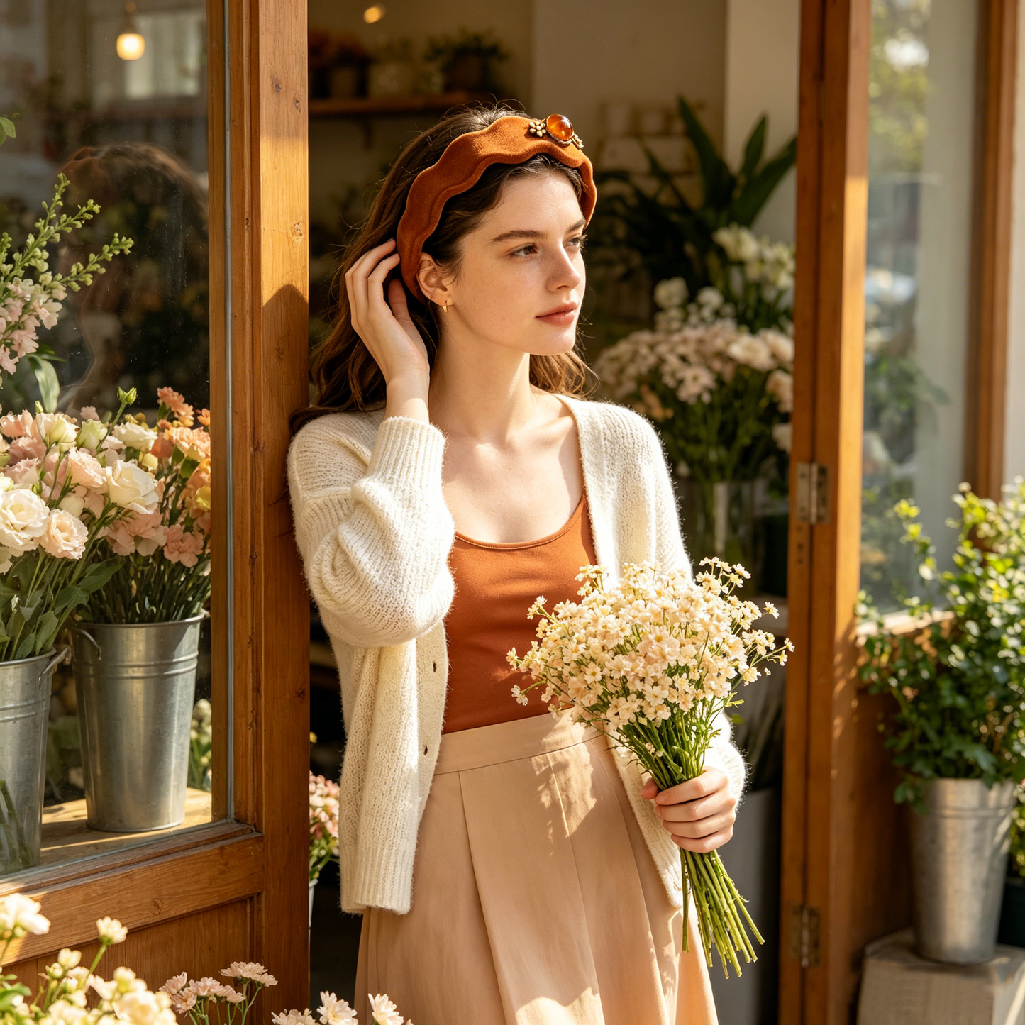 Caramel Wavy Vintage Amber Headband