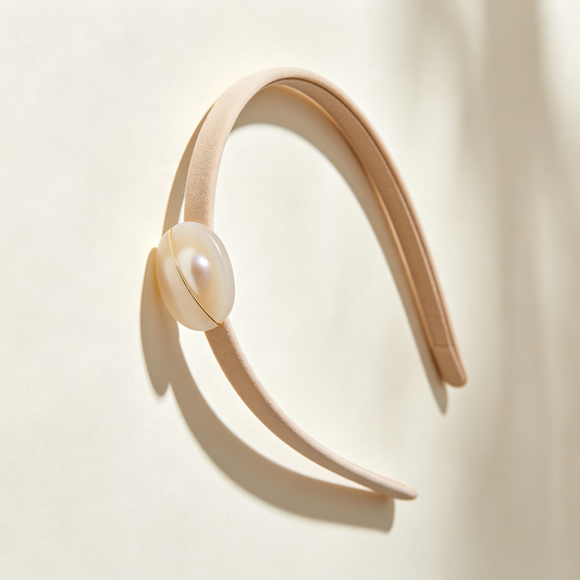 Nude Oval Agate Slim Headband